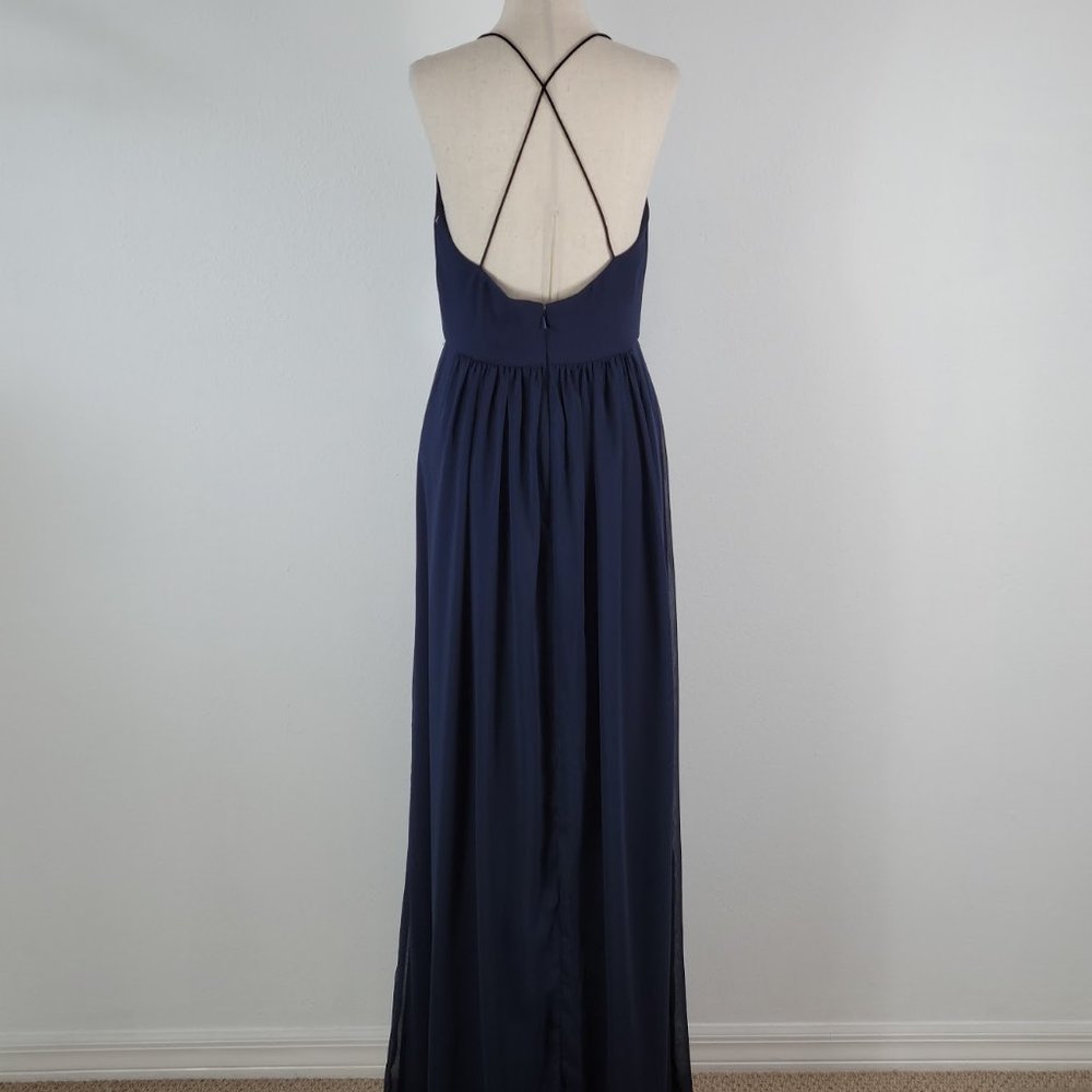 Dessy Collection Navy Blue Maxi Dress - Picture 5 of 10